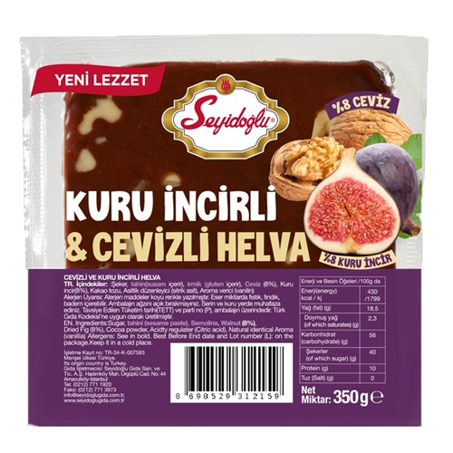 Seyidoğlu Kuru İncirli&Cevizli Helva 350 g