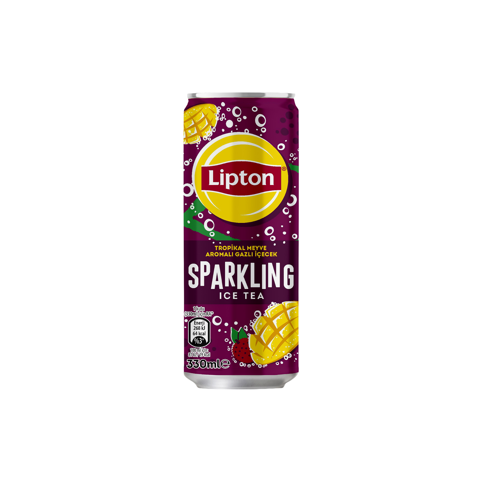 Lipton Ice Tea Sparkling Tropikal Meyve Kutu