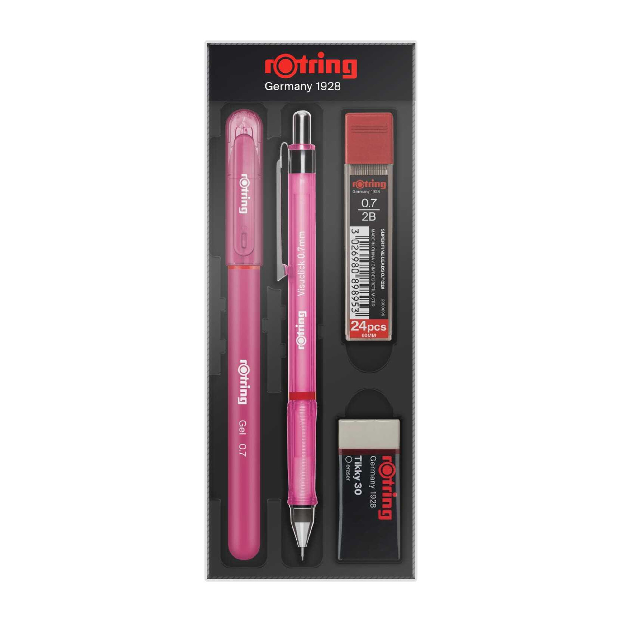rOtring Visuclick 0,7 Uçlu Kalem + Jel Okul Seti 0.7 mm Pembe