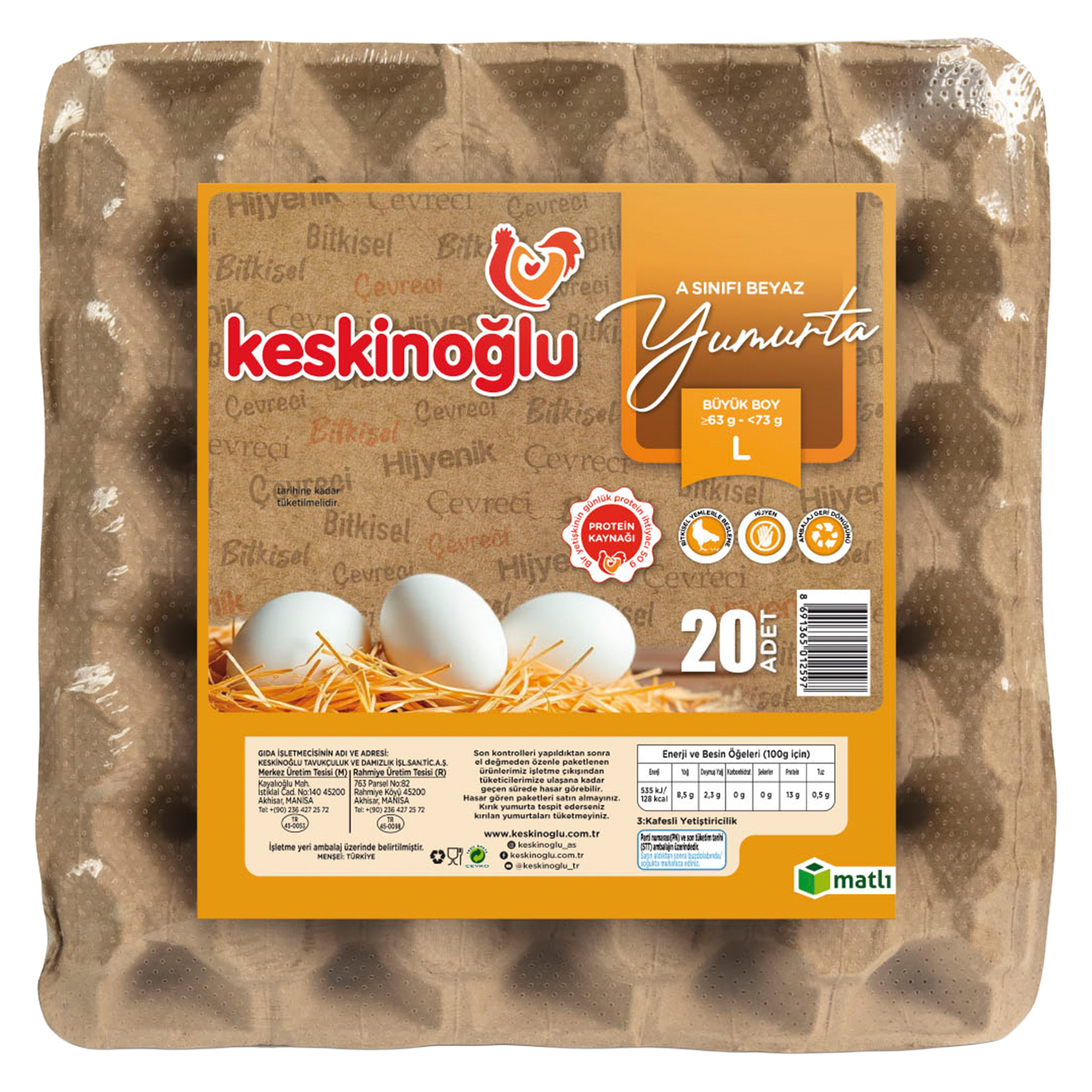 Keskinoğlu Beyaz Large Boy Yumurta
