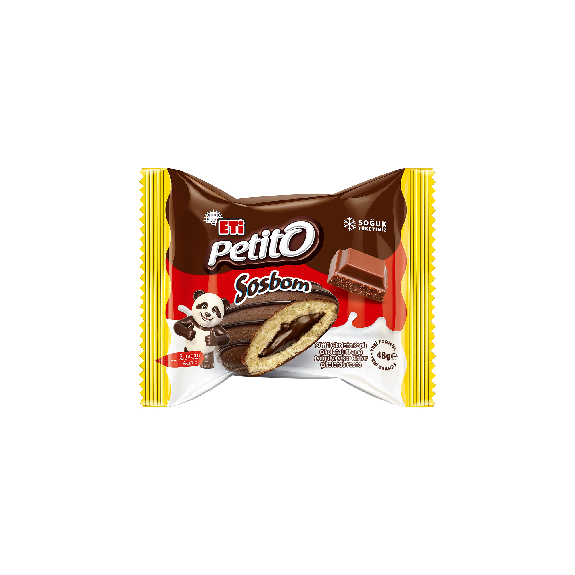 Eti Petito Sosbom Çikolatalı Krema Dolgulu Pasta