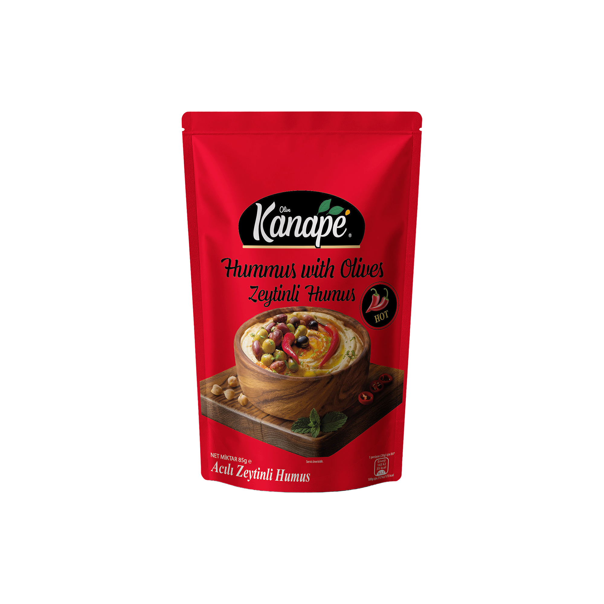 Kanape Zeytinli Humus Acılı