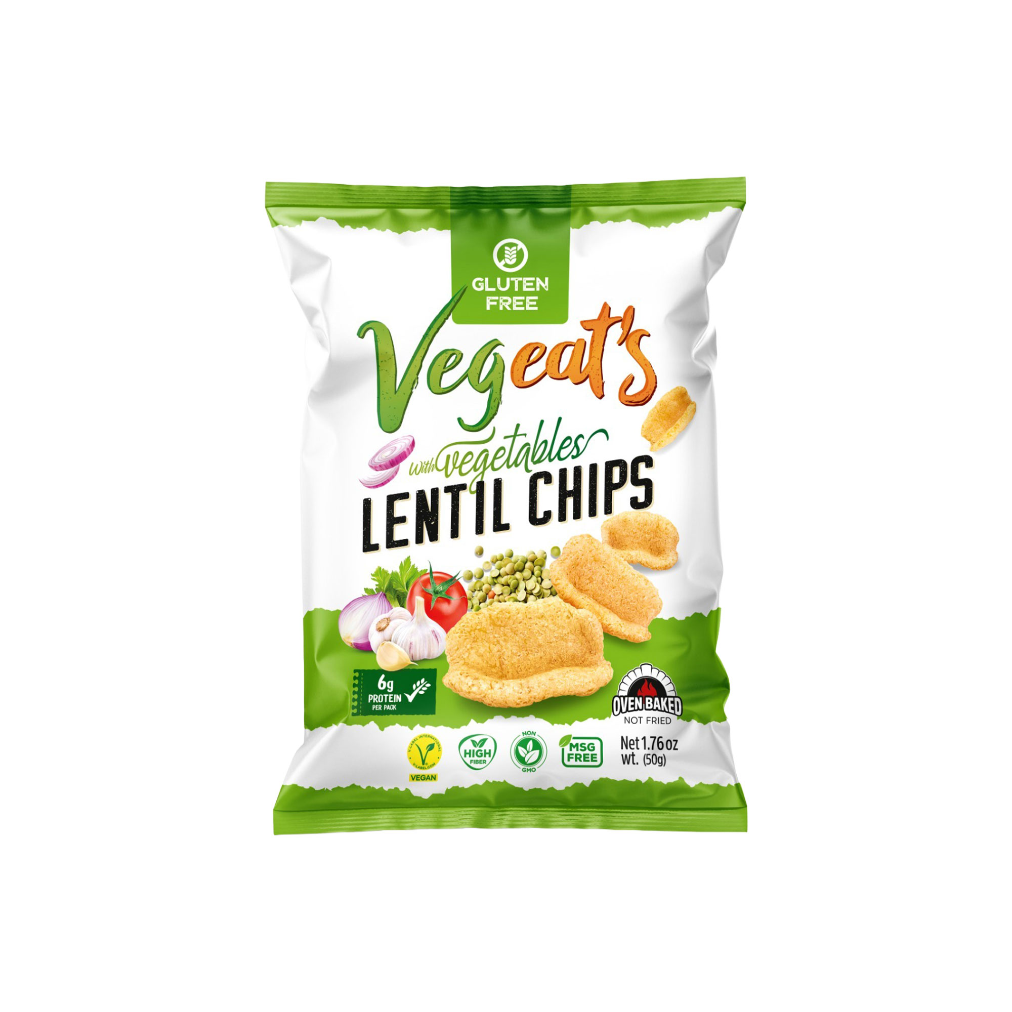 Vegeat's Fırınlanmış Sebzeli Mercimek Cipsi