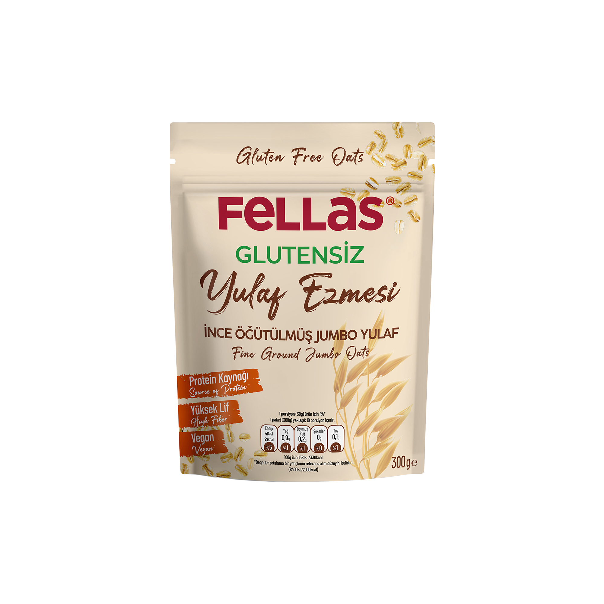 Fellas Glutensiz Yulaf Ezmesi