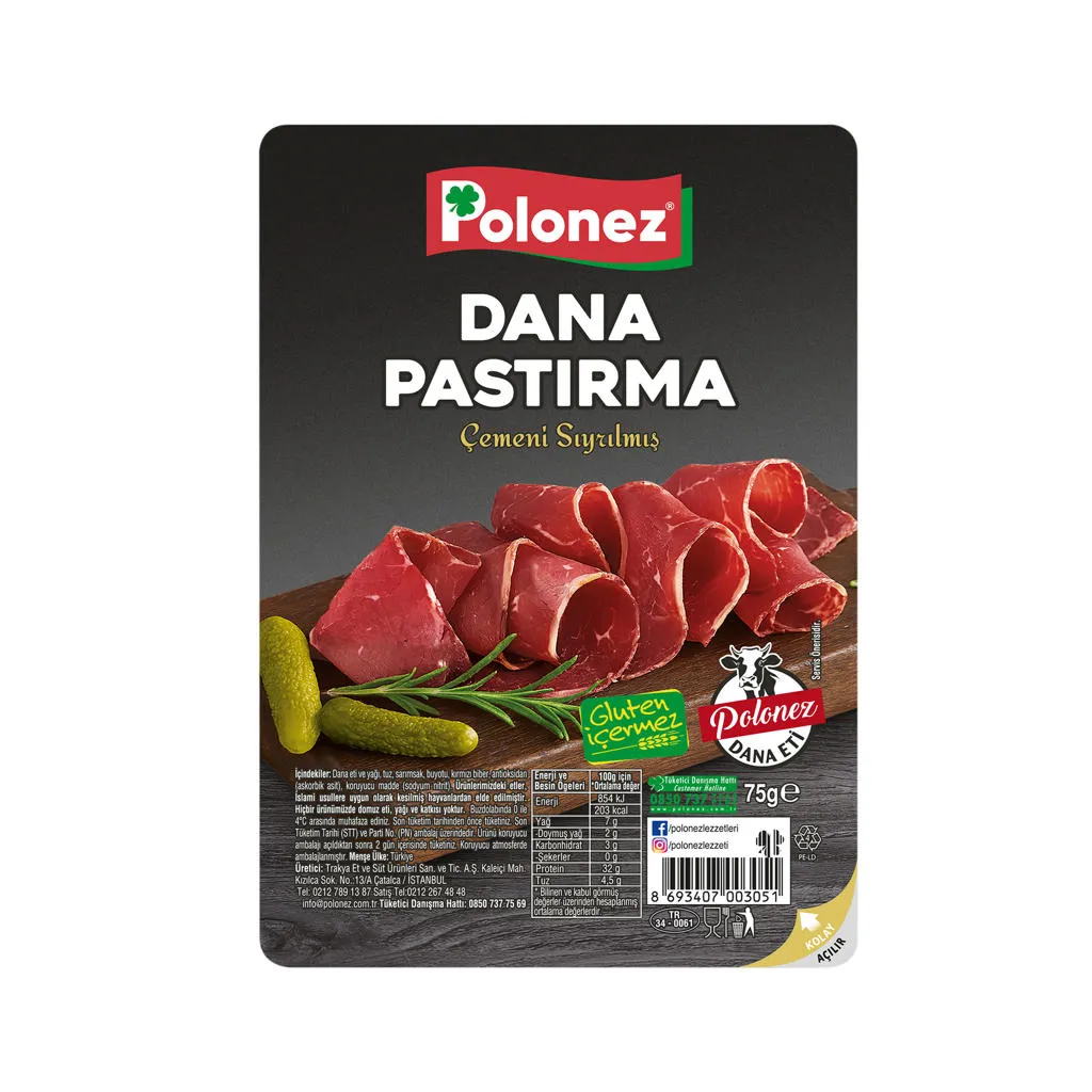 Polonez Çemeni Sıyrılmış Pastırma