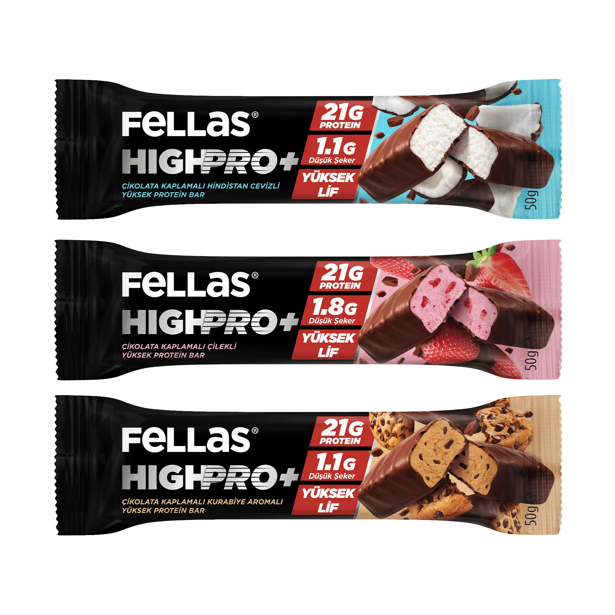 Fellas HighPro+ Karışık Protein Bar Paketi