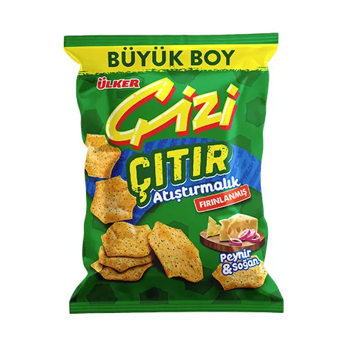 Çizi Çıtır Peynir & Soğan Atıştırmalık Büyük Boy Çerez