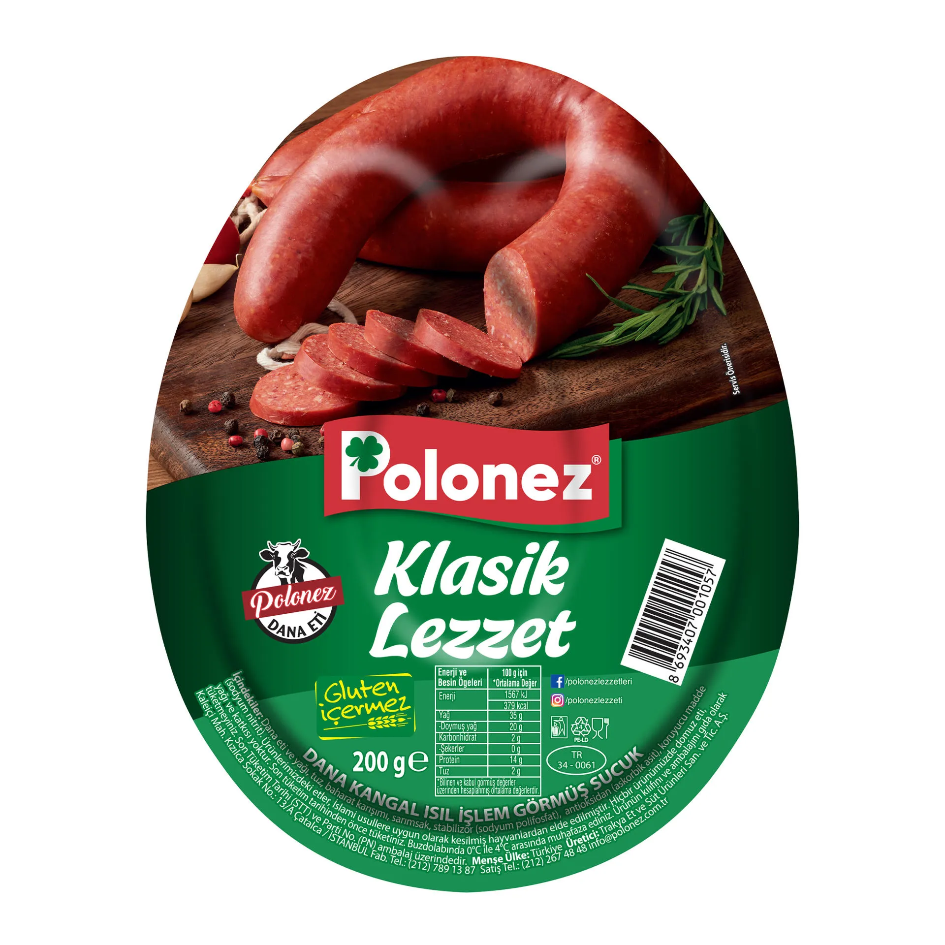 Polonez Isıl İşlem Görmüş Kangal Sucuk