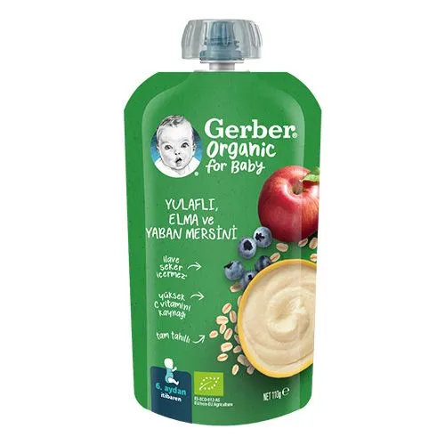 Gerber Organik Yulaflı Elmalı Yaban Mersinli