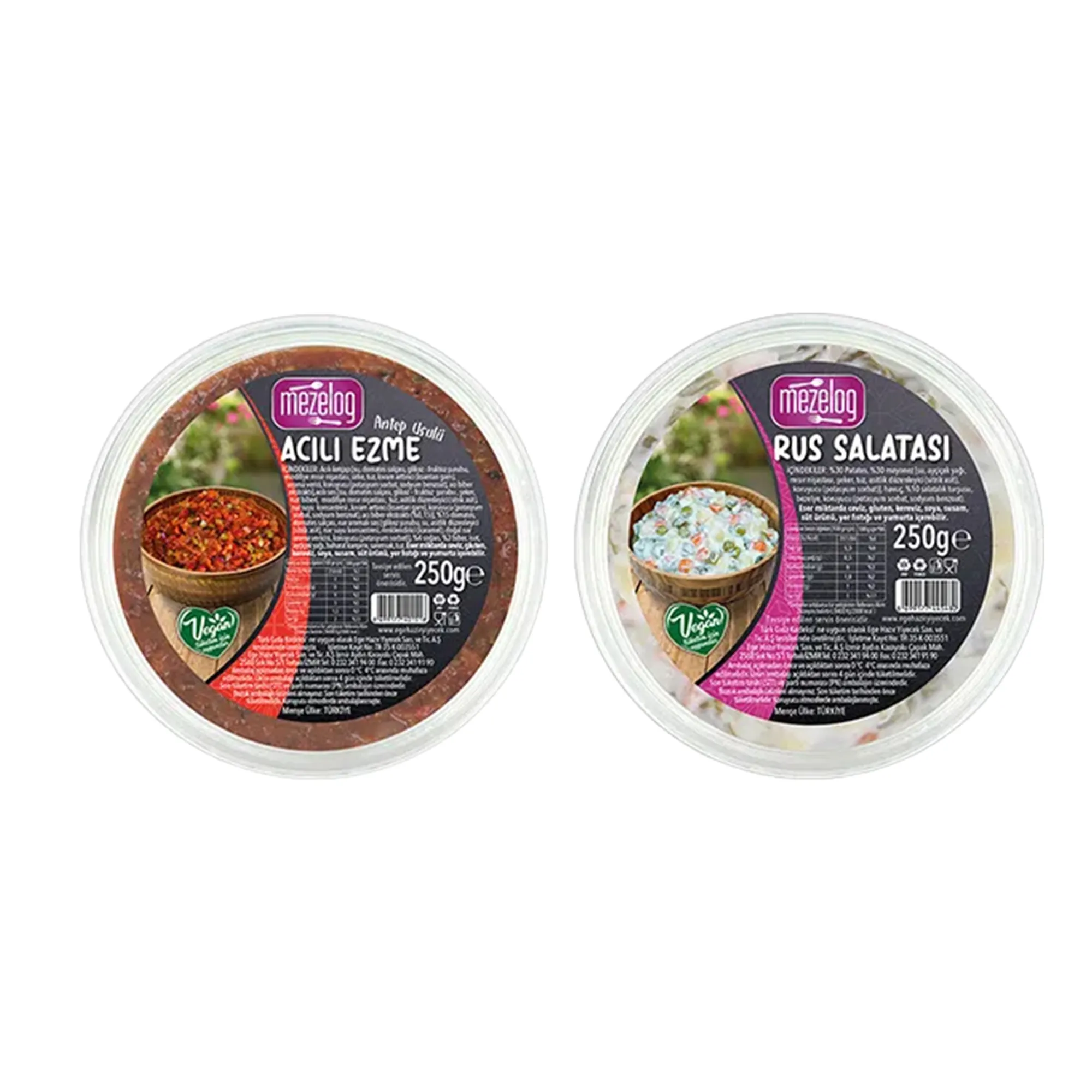 Mezelog Acılı Ezme ve Mezelog Rus Salatası