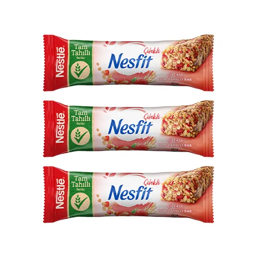 Nesfit Tam Tahıllı Çilekli Bar