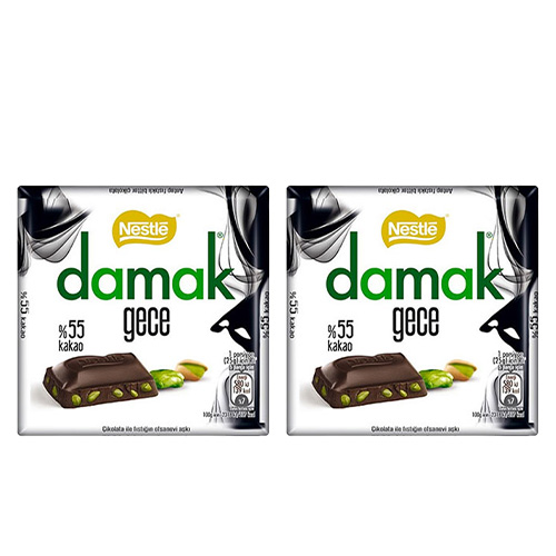 Nestle Damak Gece Antep Fıstıklı %55 Bitter Çikolata
