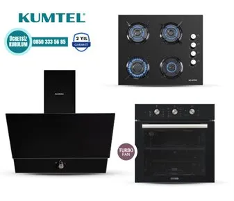 SİYAH TURBO CAM ANKASTRE SET