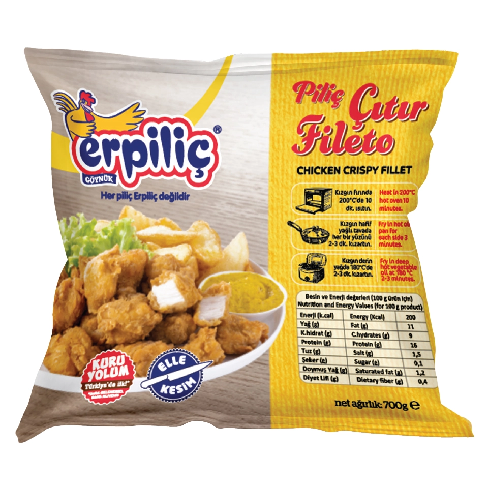 Erpiliç Dondurulmuş Piliç Çıtır Fileto 700 Gr