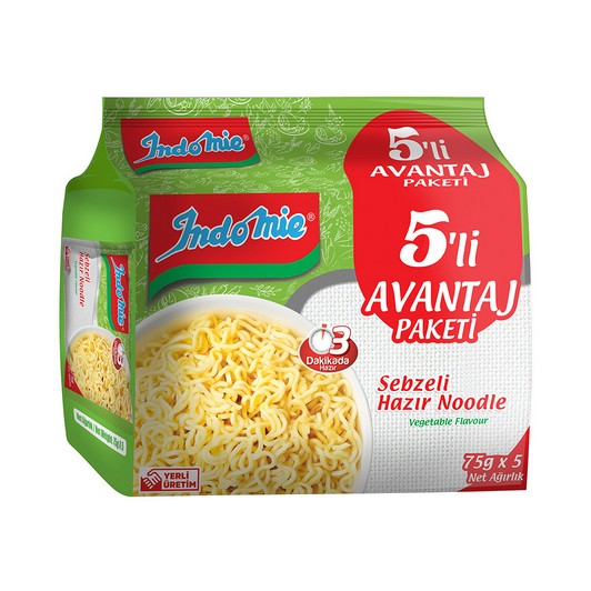 Indomie Sebzeli Noodle 75 gr 5'li Paket