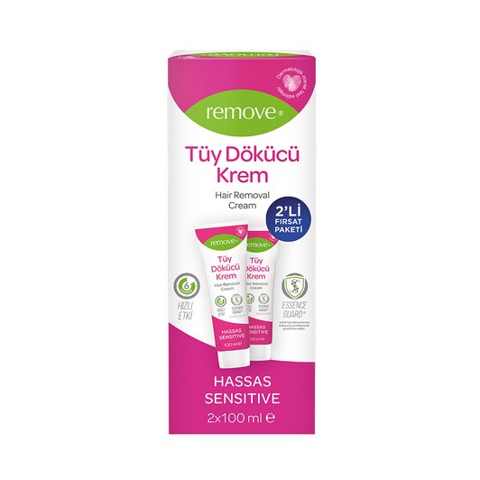 Remove Tüy Dökücü Krem Hassas 2X100 ml