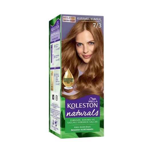 Wella Koleston Naturals Saç Boyası 7/3 Karamel Kumral