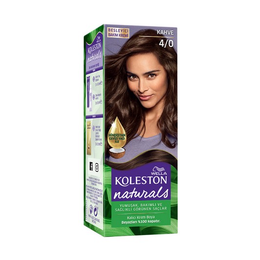 Wella Koleston Naturals Saç Boyası 4/0 Kahve