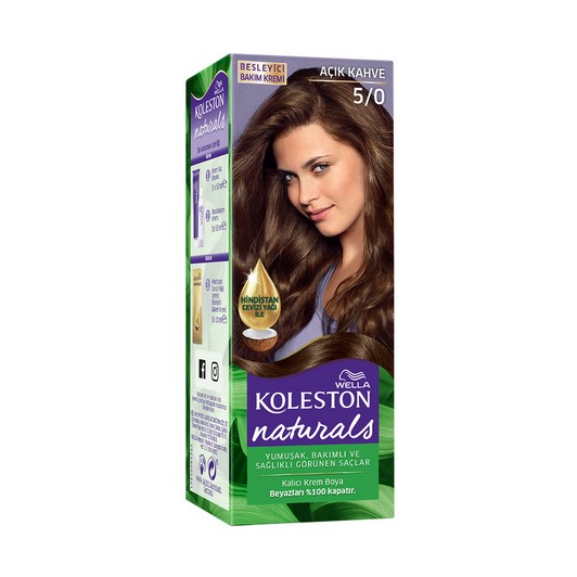 Wella Koleston Naturals Saç Boyası 5/0 Açık Kahve