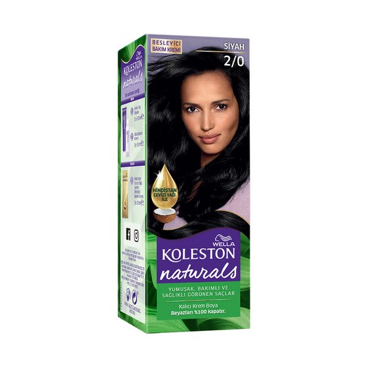 Wella Koleston Naturals Saç Boyası 2/0 Siyah