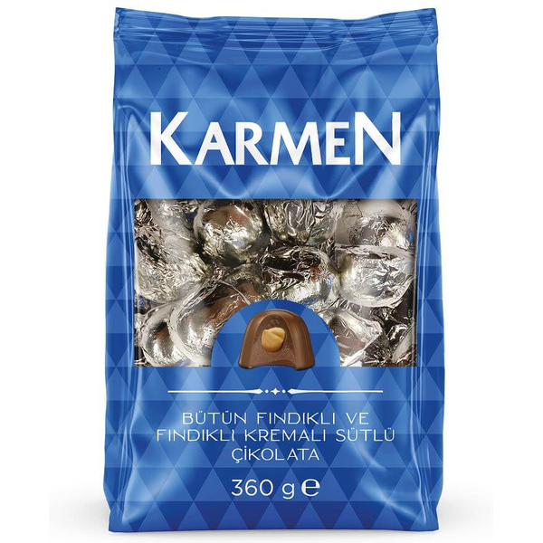 Karmen Bütün Fındıklı Sütlü Çikolata 360 g
