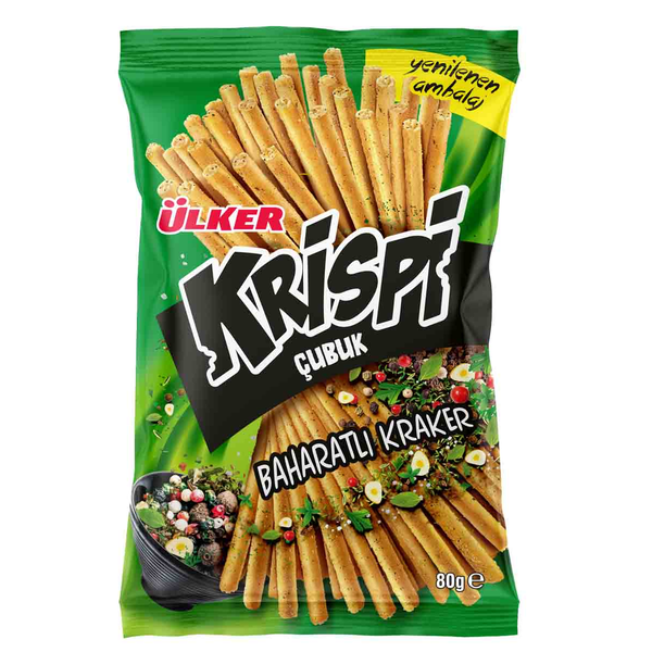 Ülker Krispi Baharatlı Çubuk Kraker 80 g