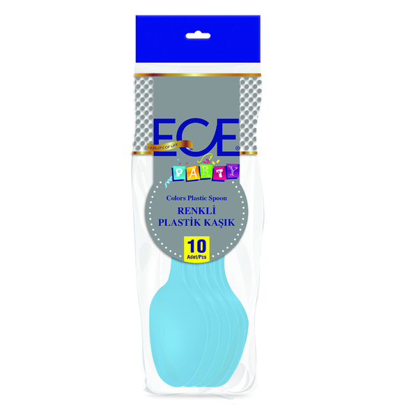 Ece Party Renkli Plastik Kaşık 10'lu