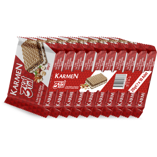 Karmen 3 Kattat Gofret 10'lu 200 g
