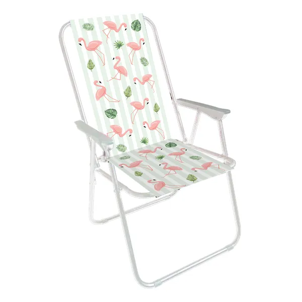 Flamingo Desen Lüks Plaj Sandalyesi