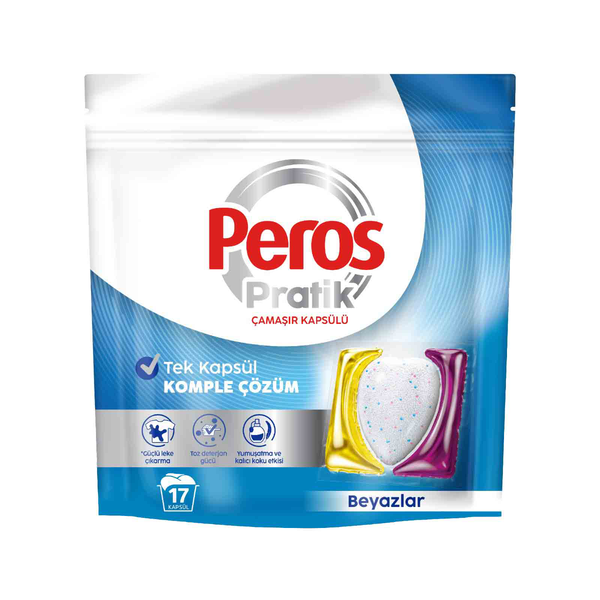 Peros Pratik Pods Çamaşır Kapsülü Beyazlar 17'li