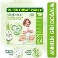 Bebem Natural Ultra Fırsat Paketi 6 Numara Extra Large 64 Adet Bebek Bezi