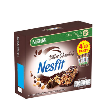 Nestle Nesfit Bitter Çikolatalı Tam Tahıllı Bar 4 x 23.5 G