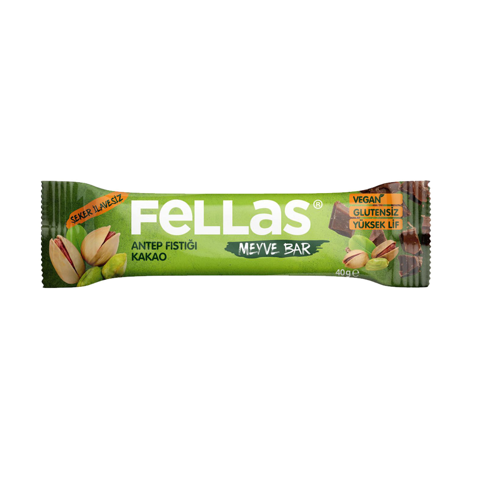 Fellas Antep Fıstıklı ve Kakaolu Meyve Barı 40 G