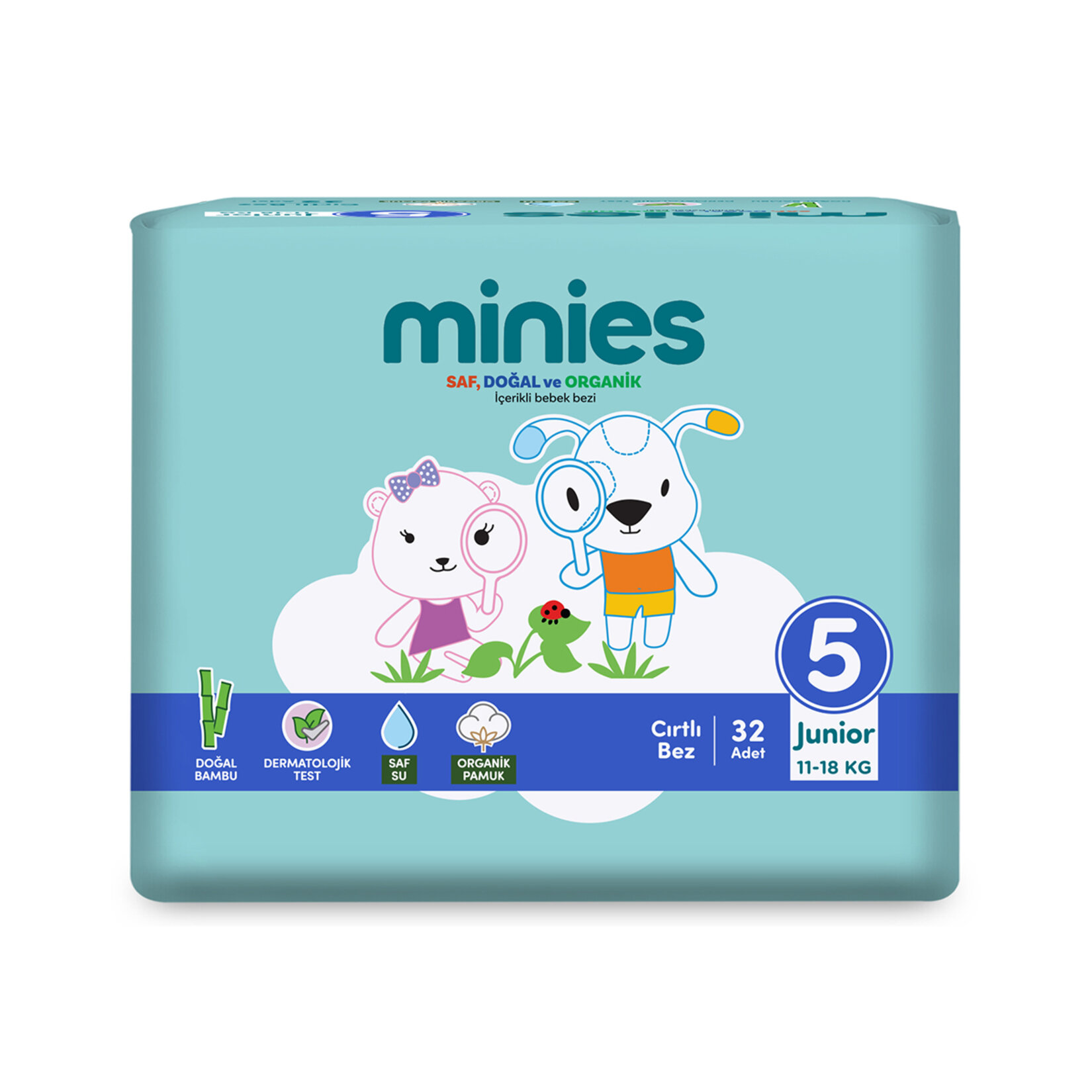 Minies Bebek Bezi Junior 5 Beden 11-18 Kg 32 Adet