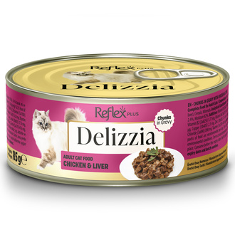 Reflex Delizzia Tavuk Ciğerli Yetişkin Kedi Maması 85 G
