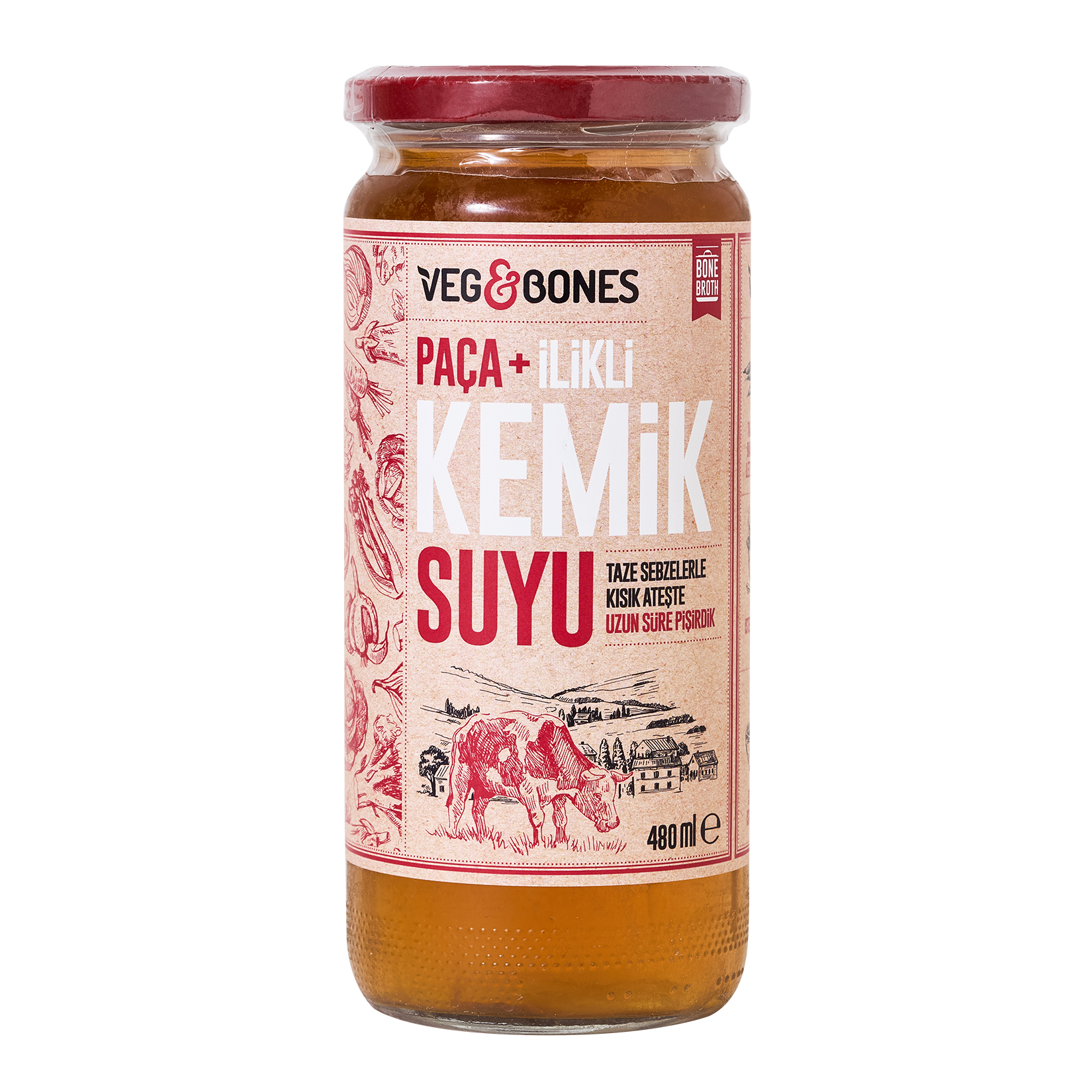 Veg & Bones Paça + İlikli Kemik Suyu 480 Ml
