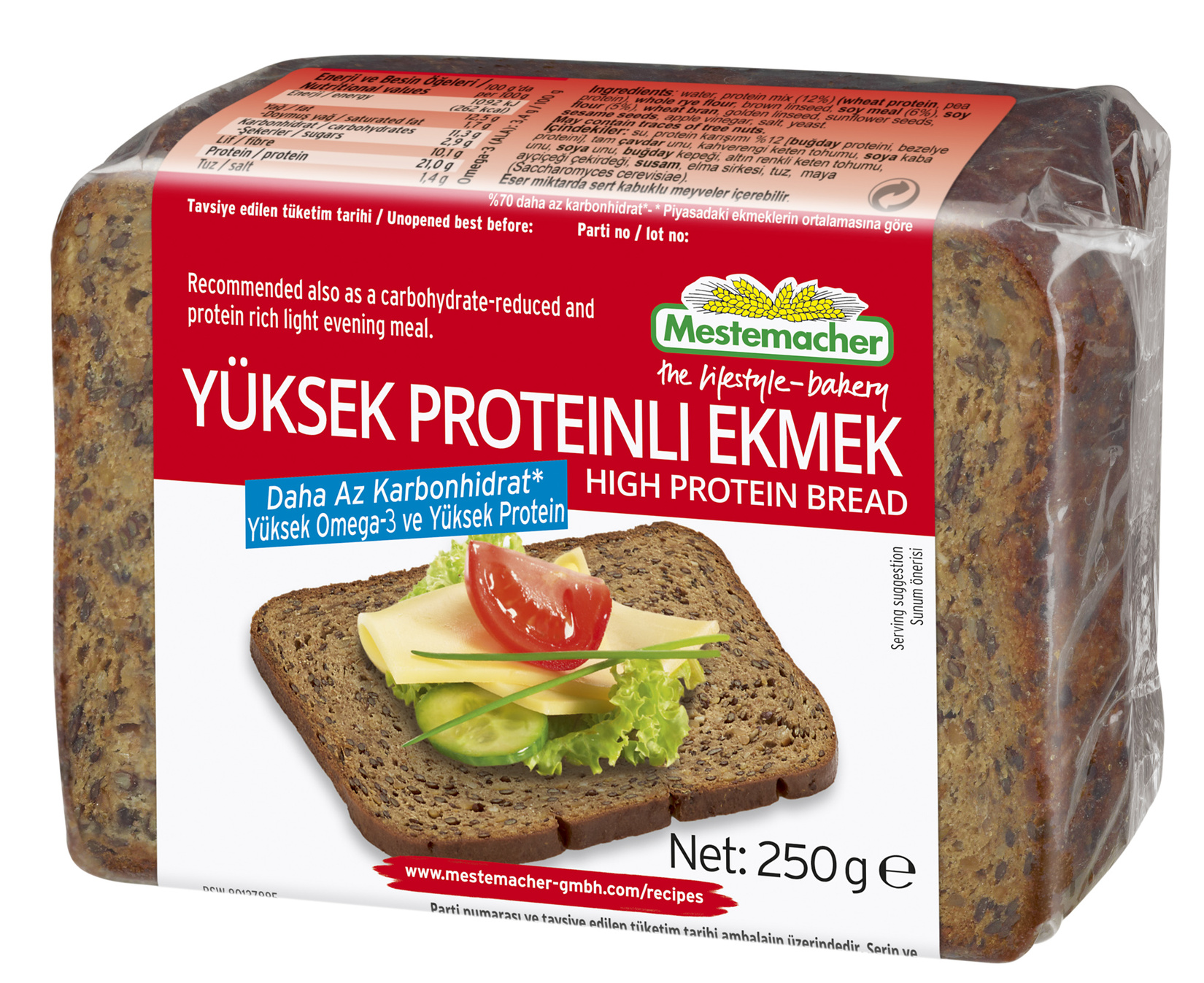 MesteMacher Proteinli Ekmek 250 G