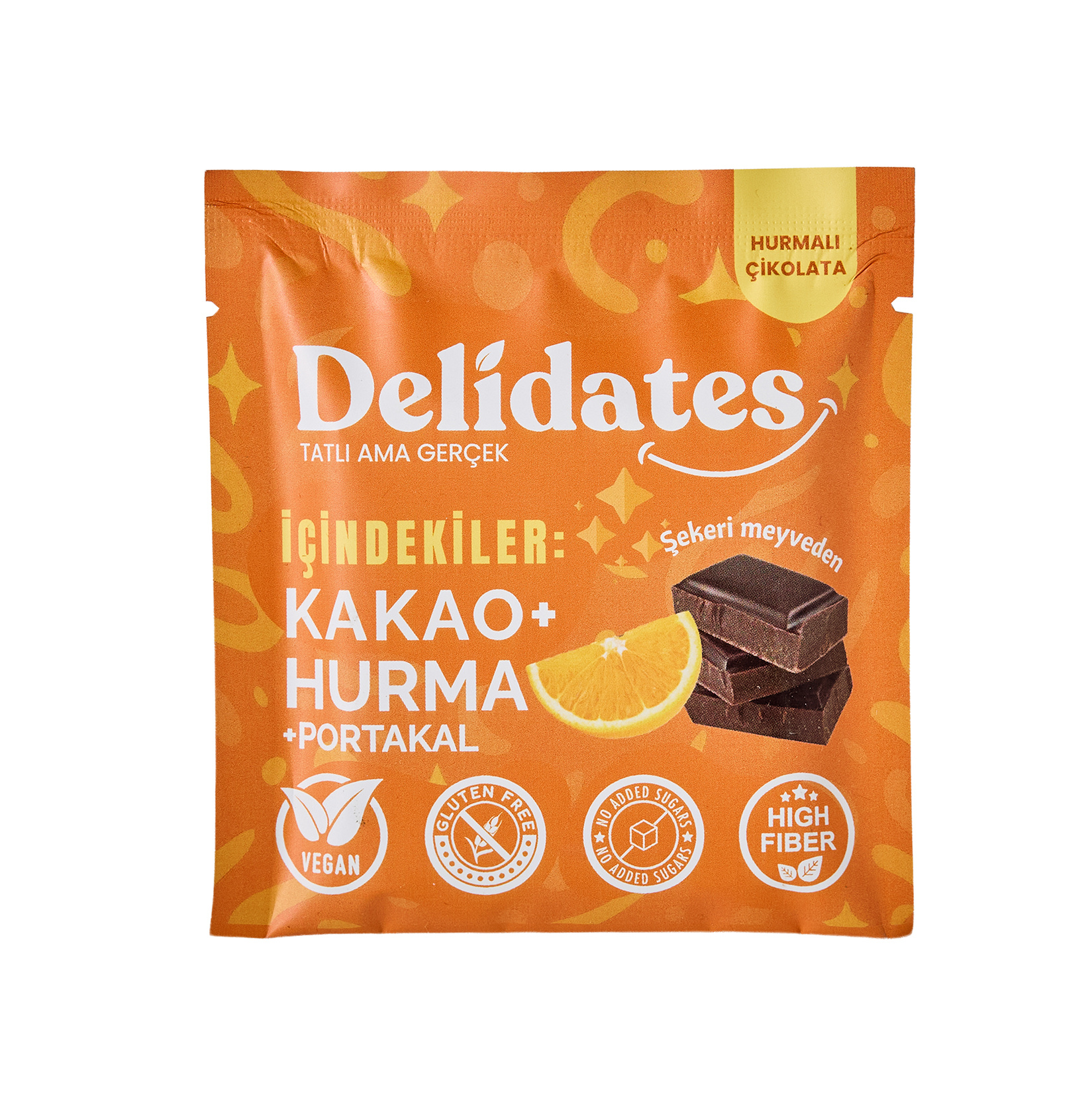 Delidates Portakallı Hurmalı Bitter Çikolata 40 G