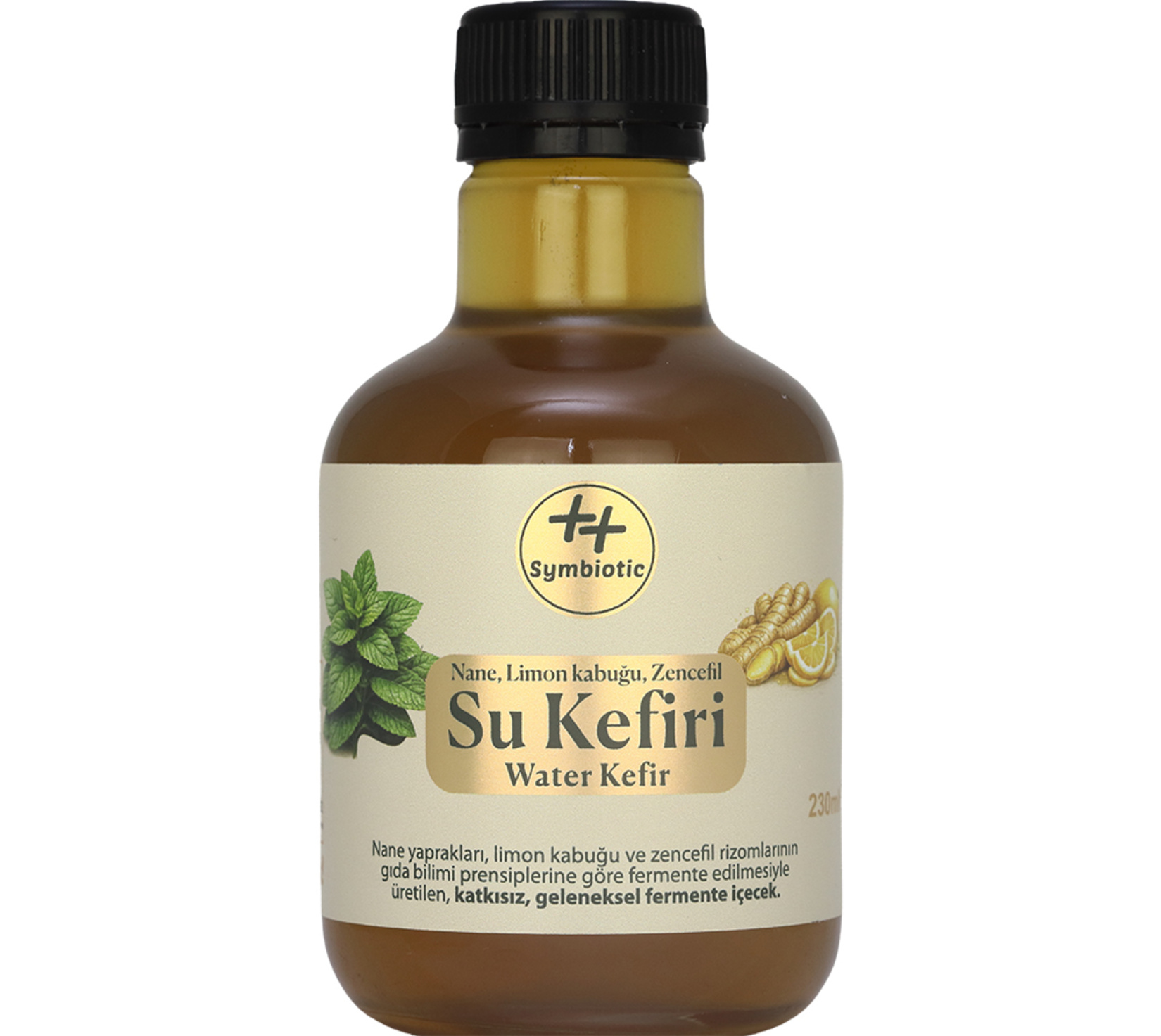 Symbiotic++ Nane Limon Kabuğu Zenceilli Su Kefiri 230 Ml