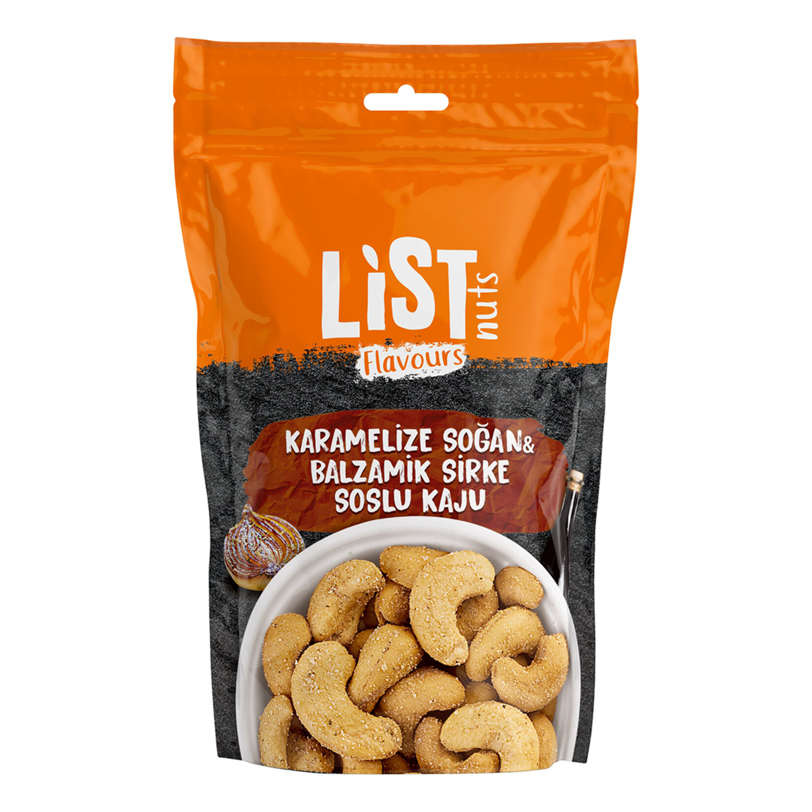 List Nuts Flavours Karamelize Soğan Balzamik Sirkeli Kaju 100G
