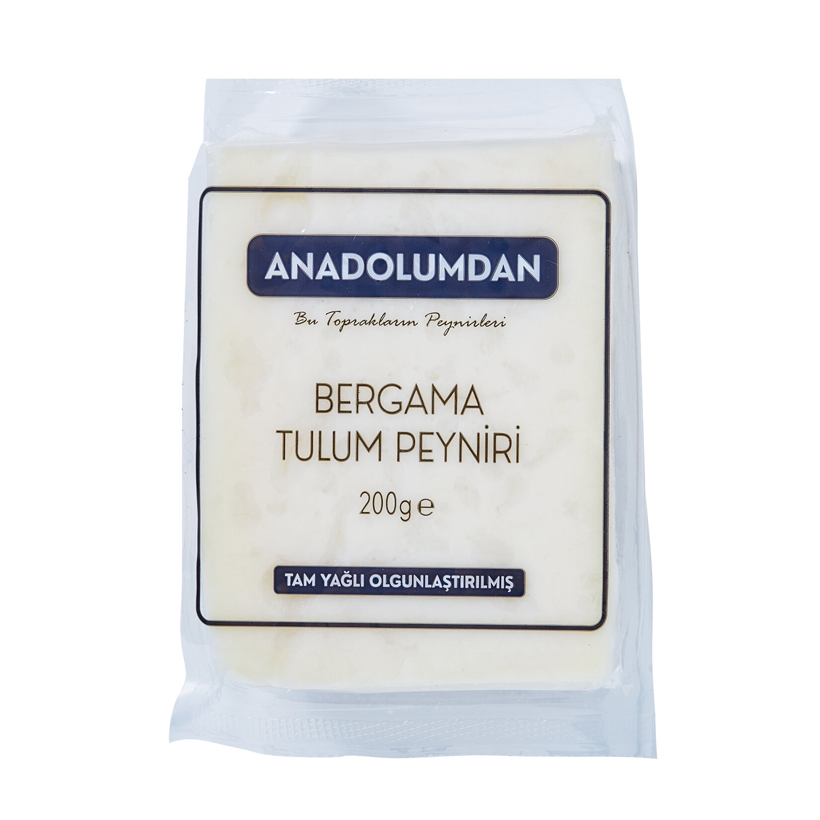 Anadolumdan Tam Yağlı Olgunlaştırılmış Bergama Tulum Peyniri 200G