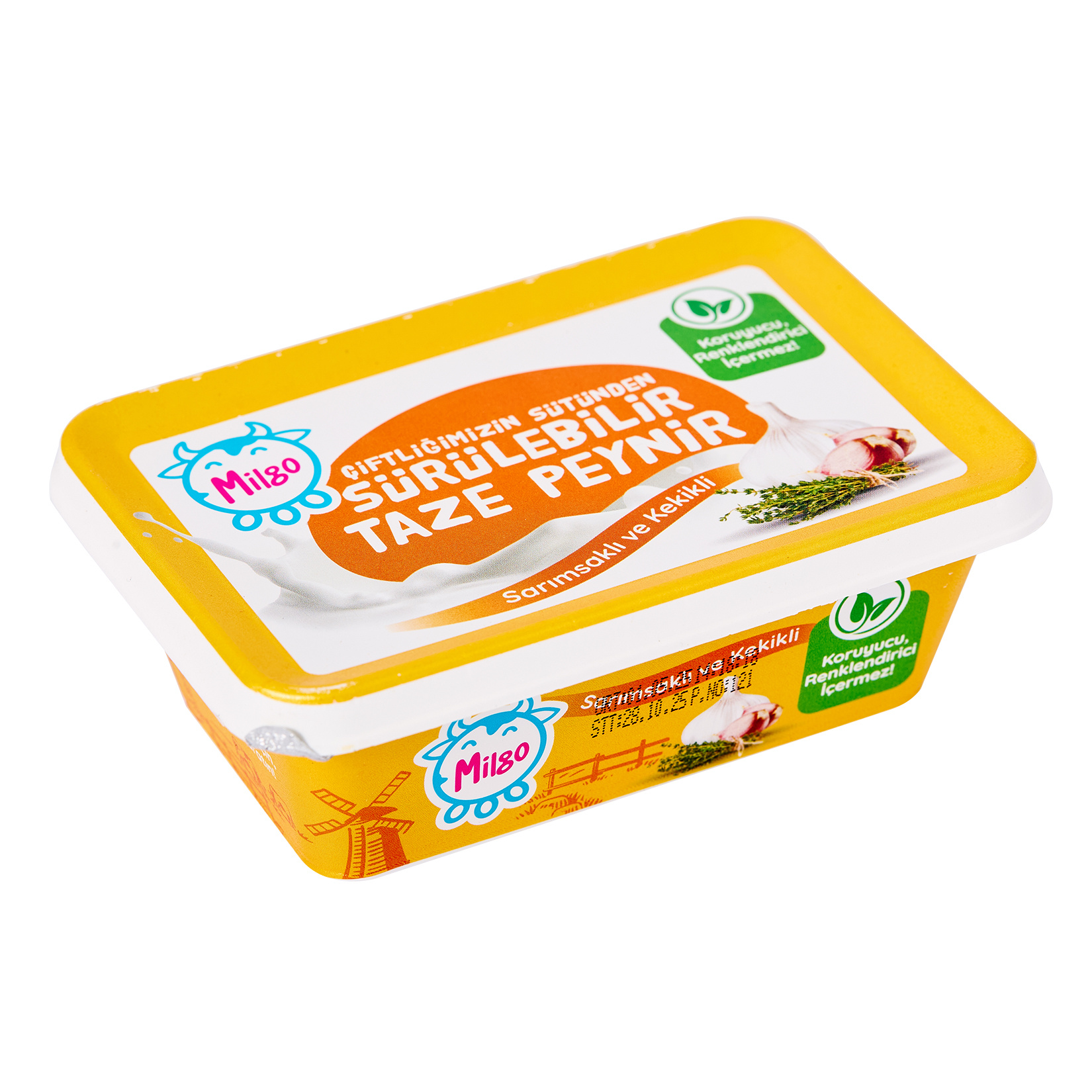 Milgo Taze Sarımsak & Kekikli Sürülebilir Peynir 180 G