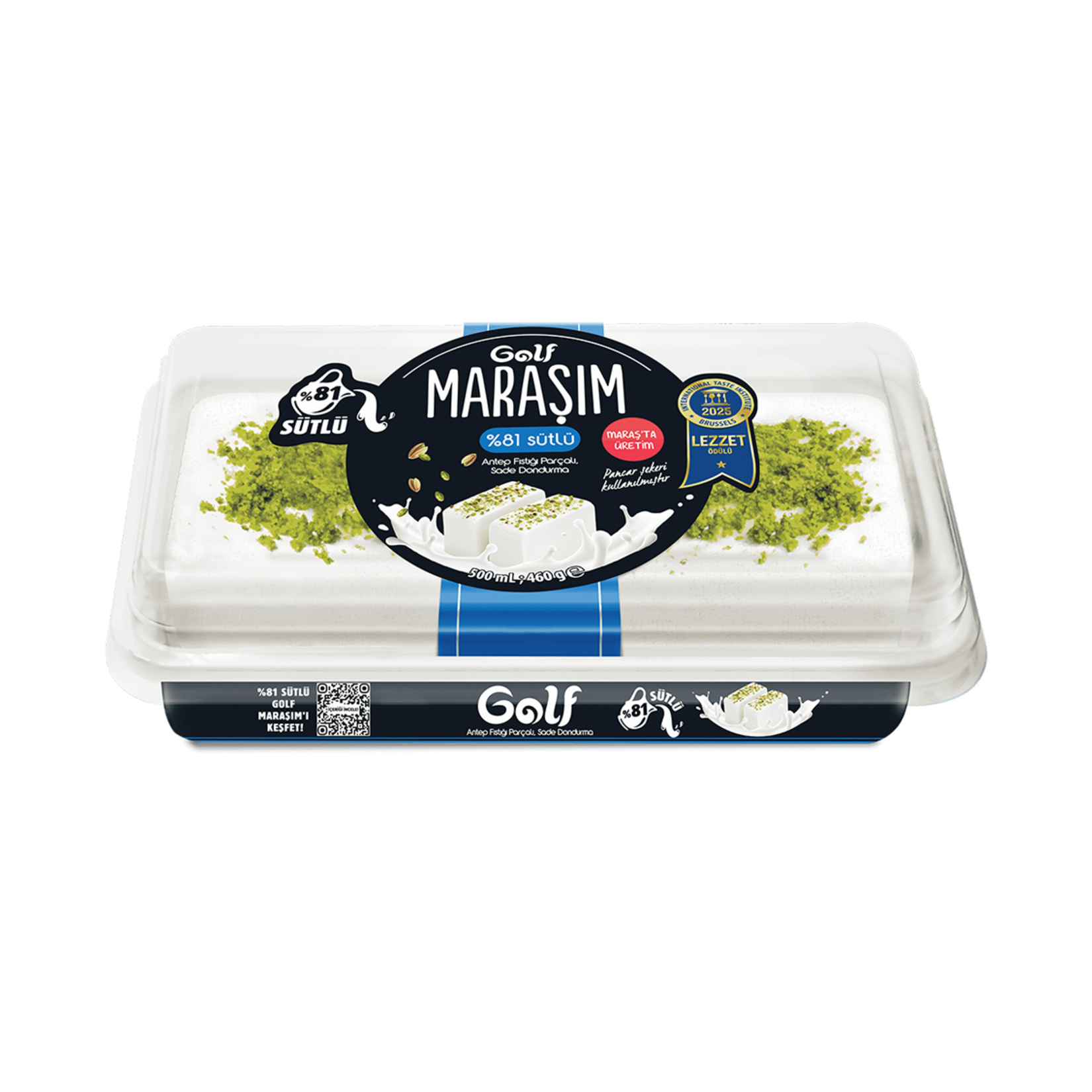 Golf Maraşım %81 Sütlü Sade Dondurma 500 ml
