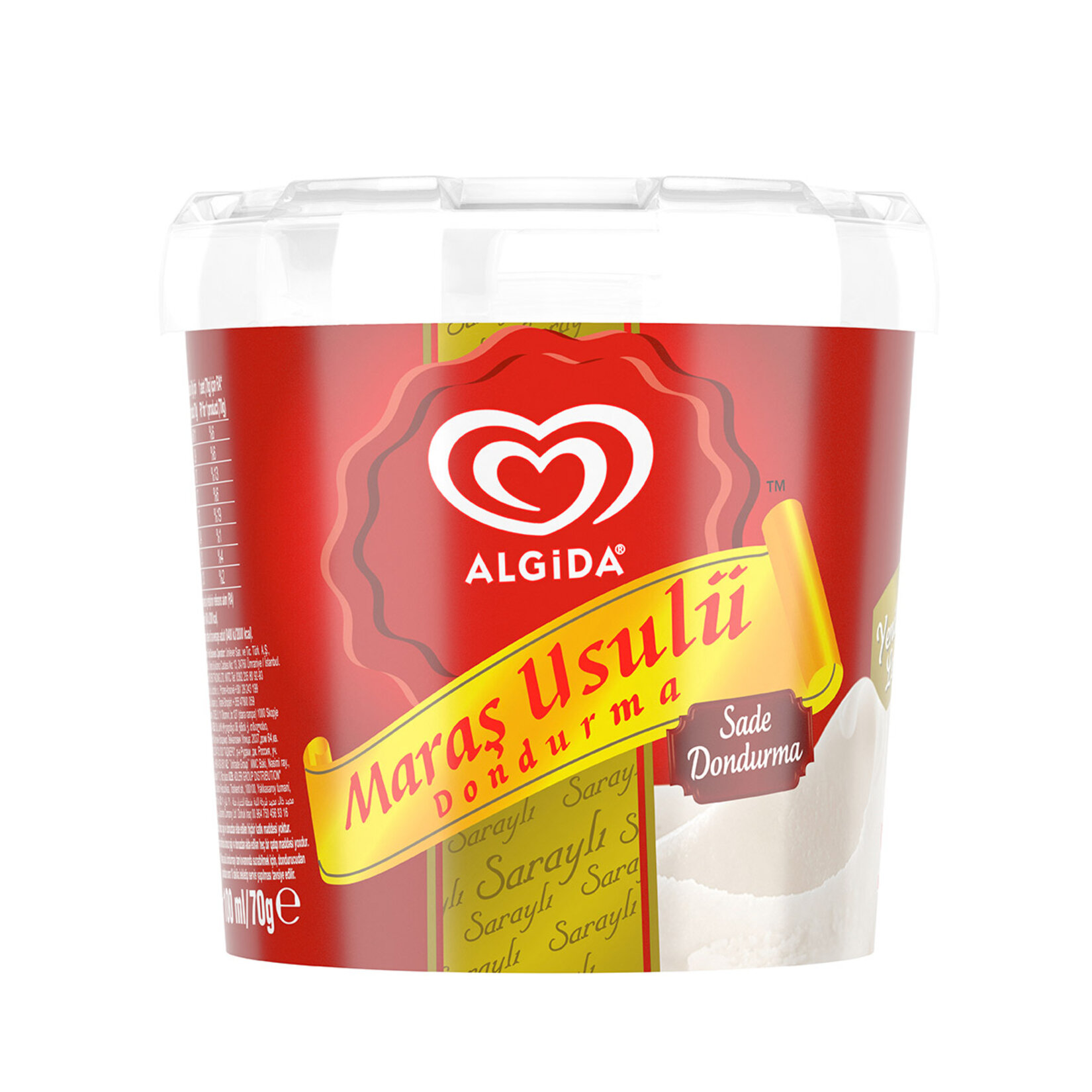 Algida Maraş Usulü, Sade Dondurma Cup 105 ml