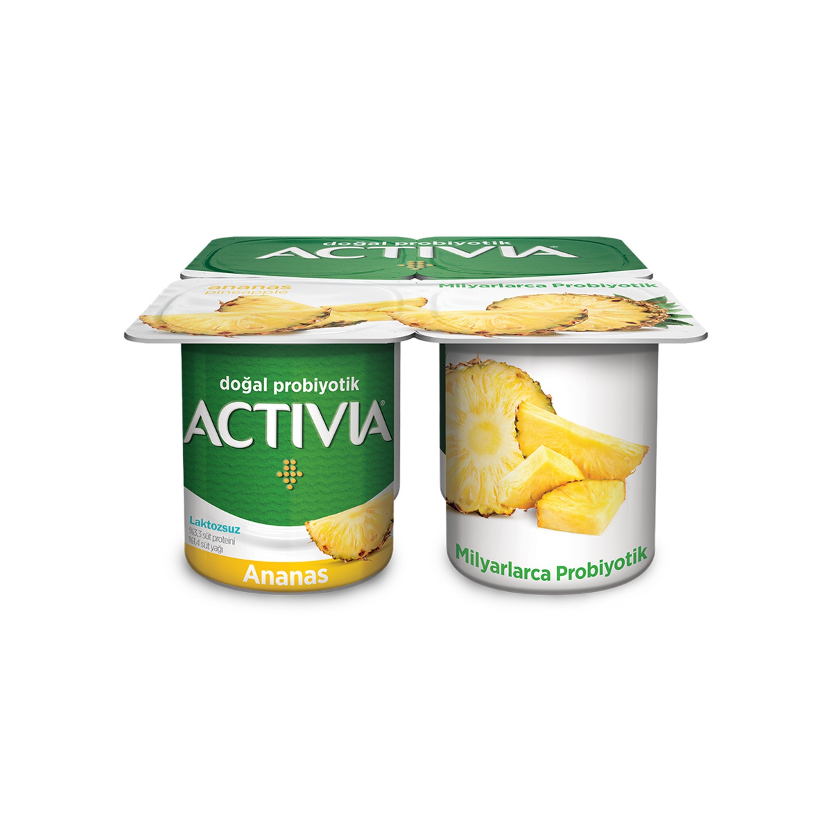 Activia Doğal Probiyotikli Ananaslı Yoğurt 4x100G