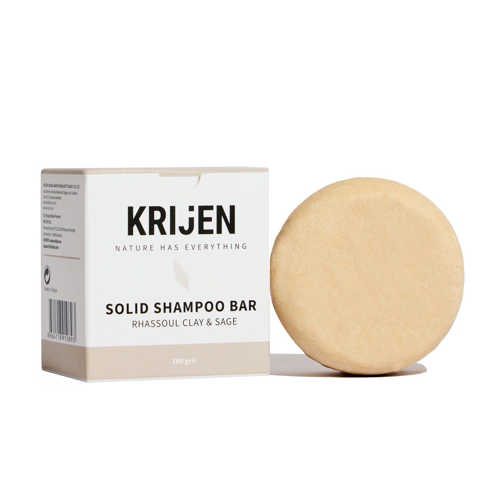 Krijen Rhassoul Kili & Adaçayı Katı Şampuan 100 G
