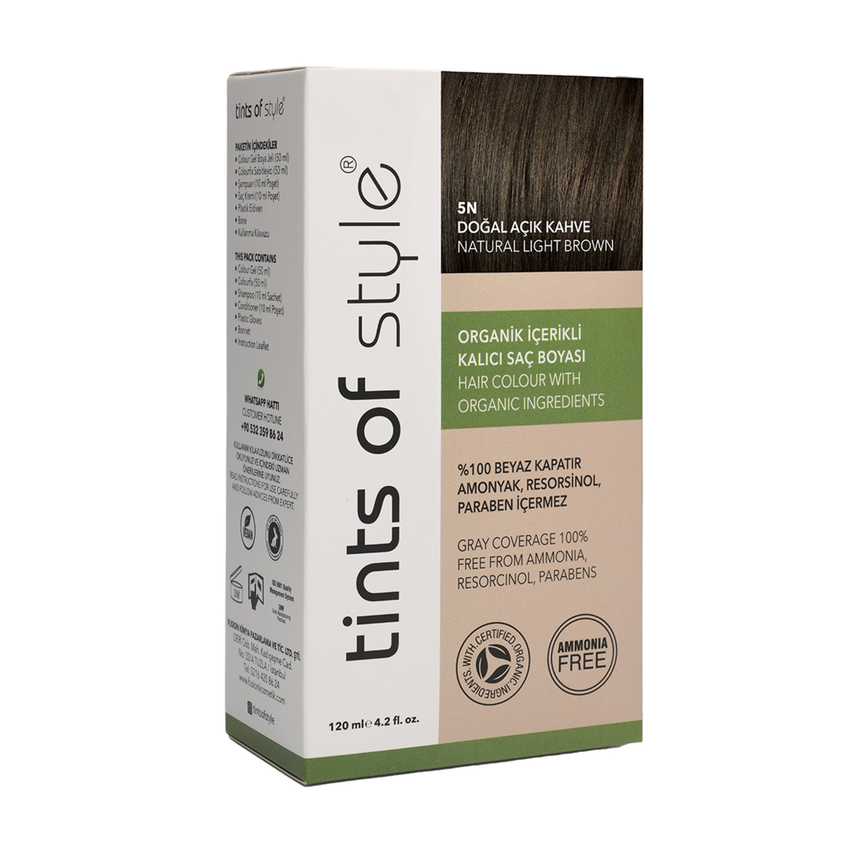 Tints Of Style 5N Doğal Açık Kahve Saç Boyası 120 Ml