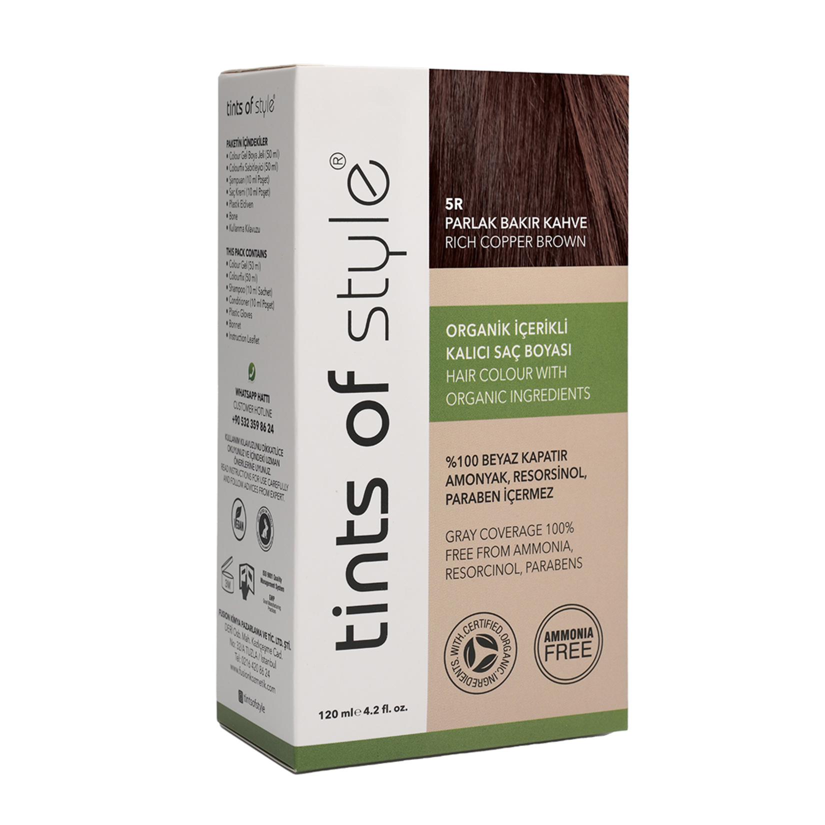 Tints Of Style 5R Parlak Bakır Kahve Saç Boyası 120 Ml