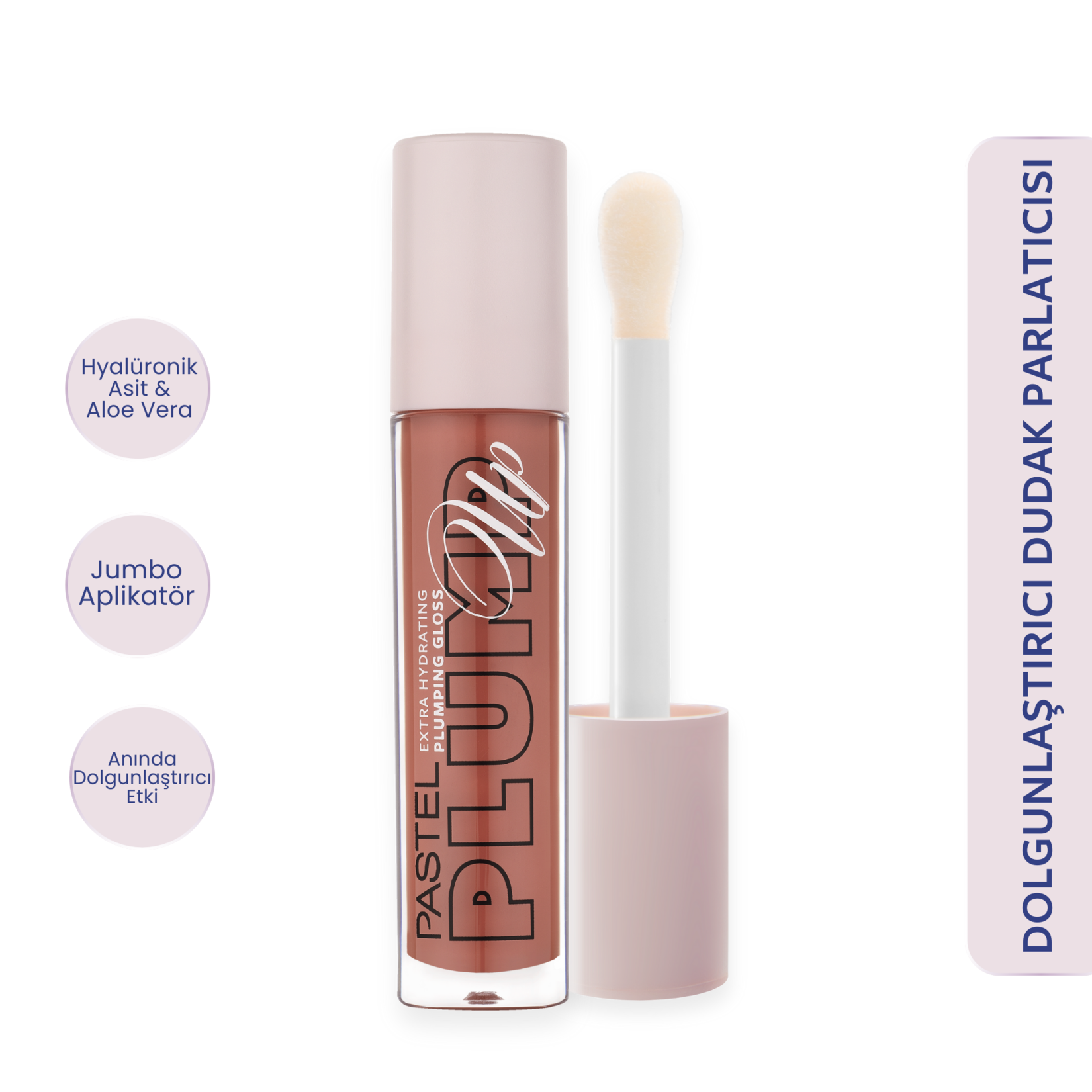 Pastel Plump Up Extra Hydrating Plumping Gloss - Dolgunlaştıran Dudak Parlatıcısı 205 Just Natural