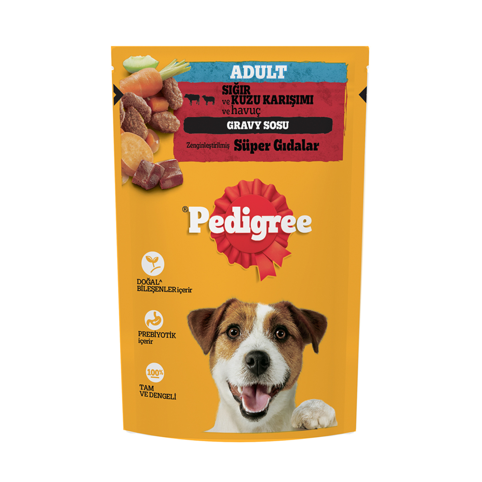 Pedigree Sığır & Kuzu & Havuç Karışımlı Yaş Mama 100 G